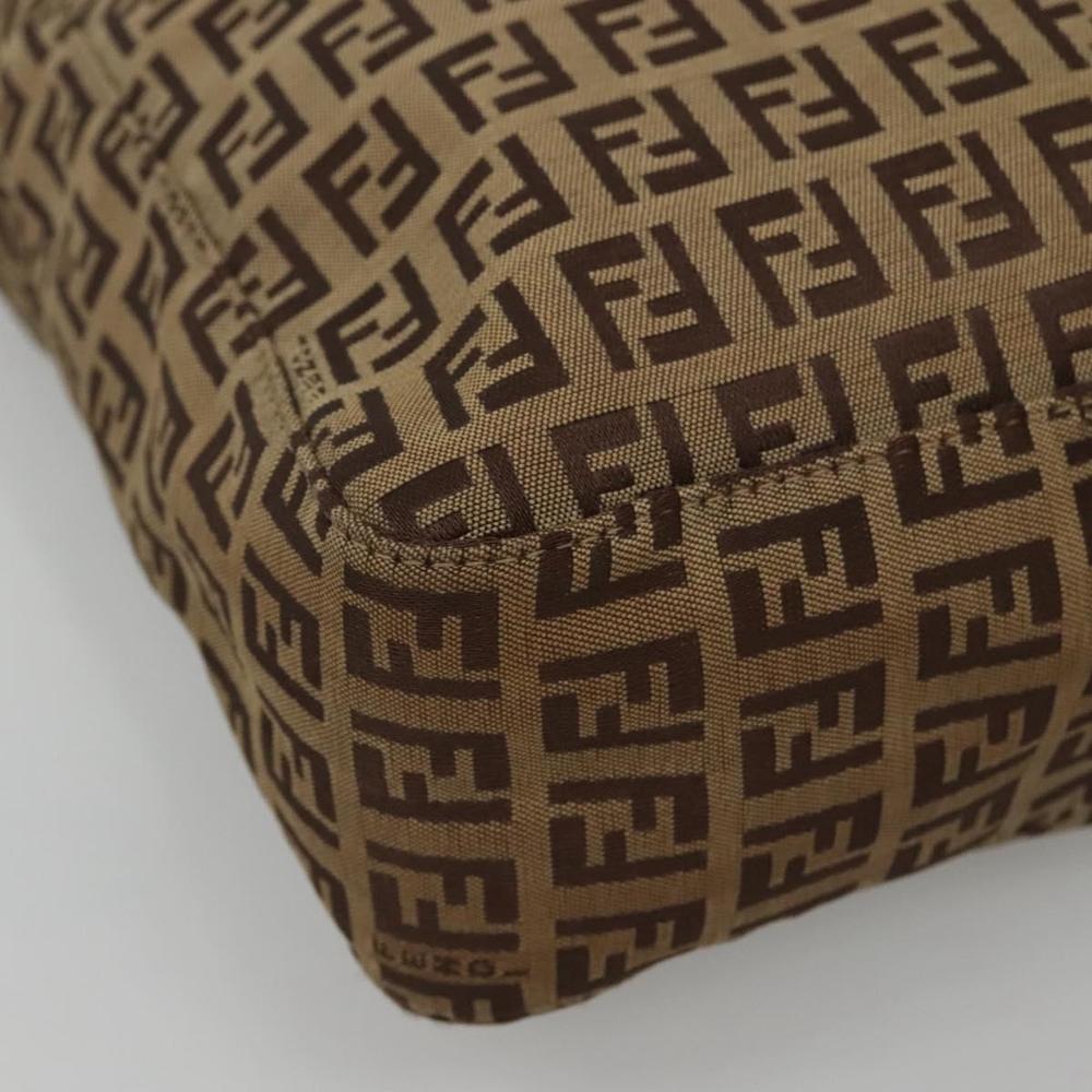 FENDI Zucchino Canvas Hand Bag Beige Auth 127082 - Picture 14 of 16